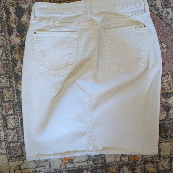 Jen 7 7 For All Mankind Mini White Pencil Skirt Size 4 Stretchy Denim - Picture 6 of 8